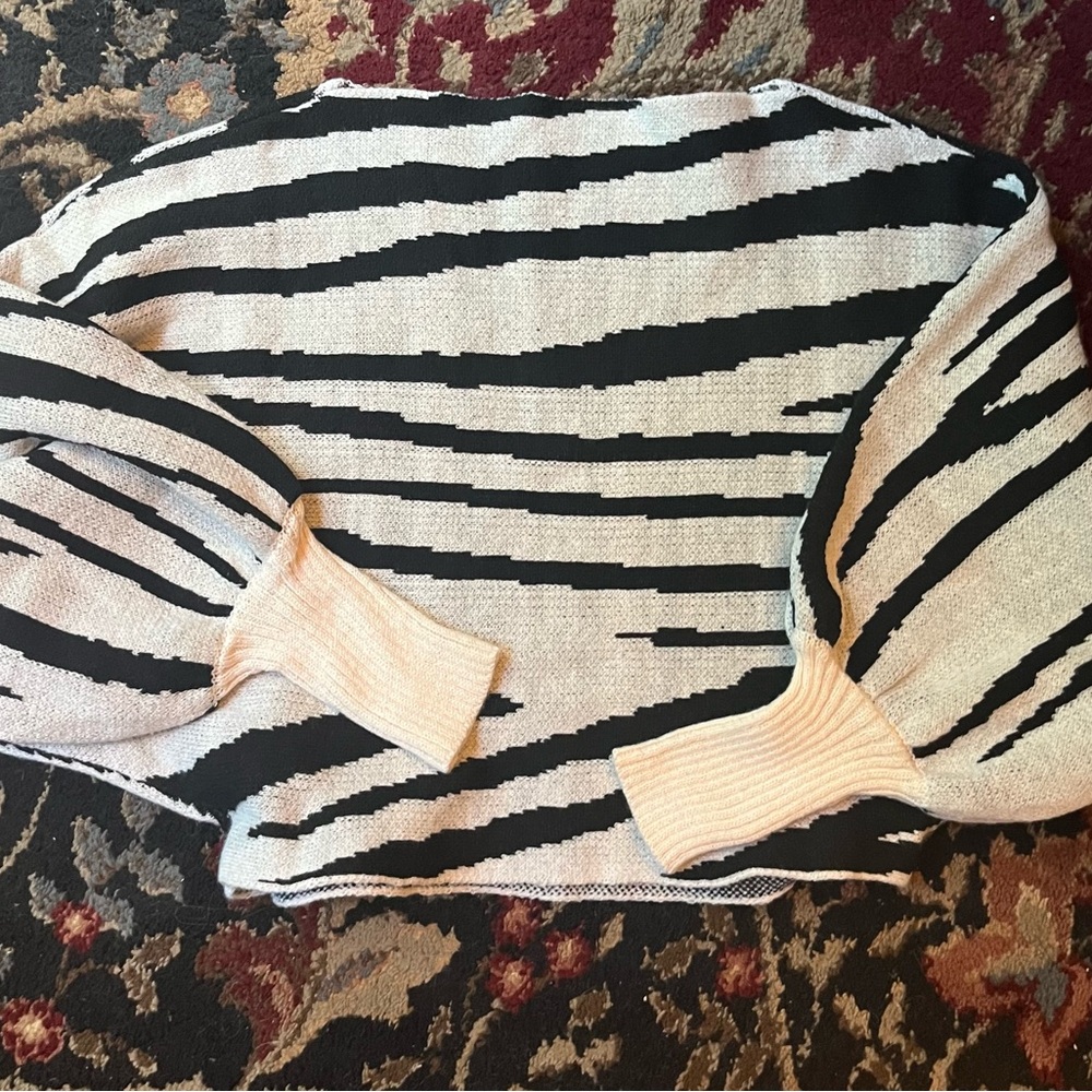 Zebra cropped sweater
